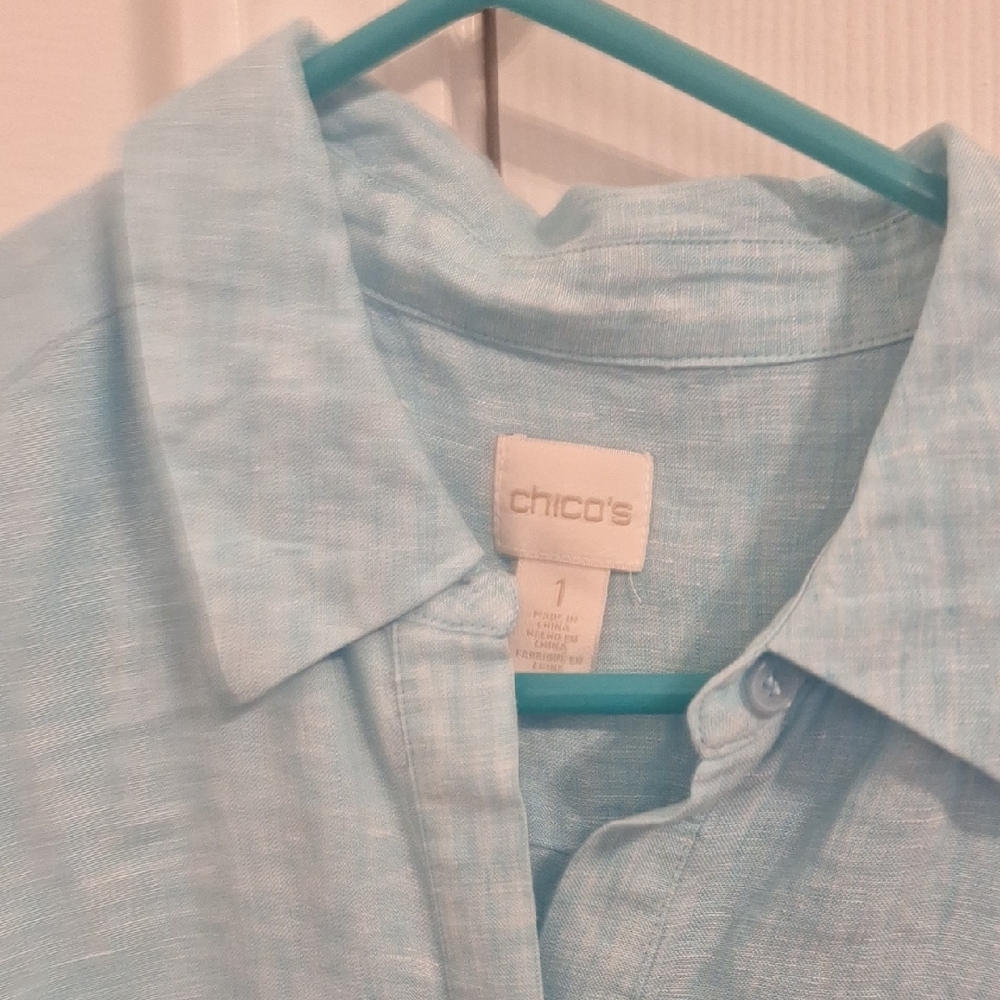 Chico's Sky Blue Button Down Shirt
